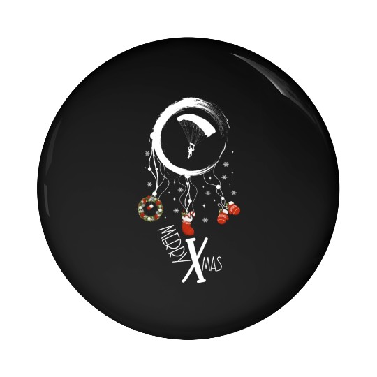Winter dreamcatcher Christmas Paraglider Pin Buttons