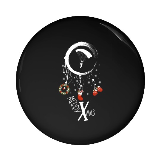 Winter dreamcatcher Christmas Paraglider Pin Buttons