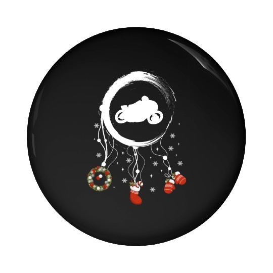 Winter dreamcatcher Christmas Motorcycle riding Pin Buttons