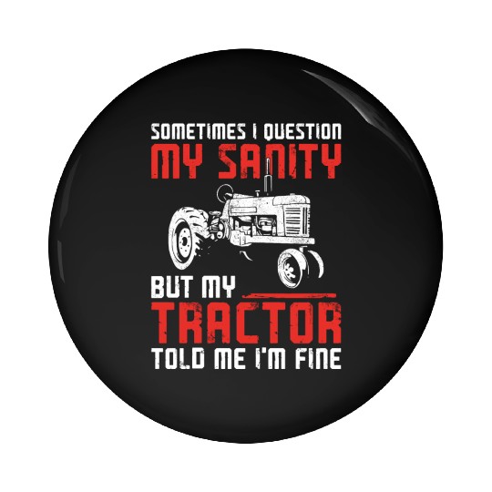 Farming Farmer Tractor Vintage Pin Buttons