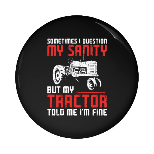 Farming Farmer Tractor Vintage Pin Buttons