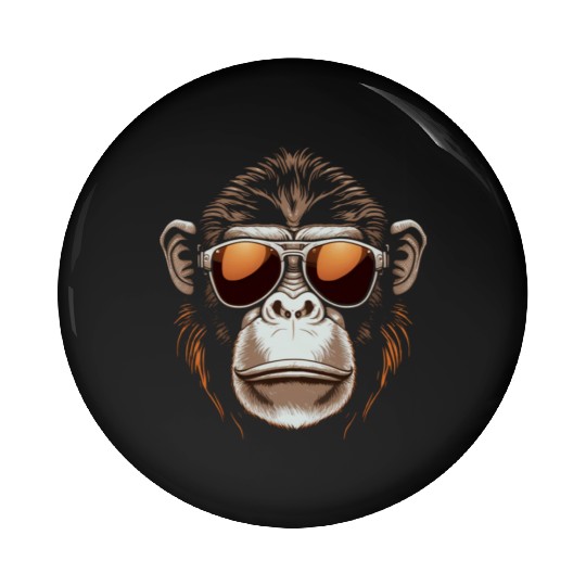 Monkey Face Pin Buttons