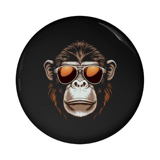 Monkey Face Pin Buttons