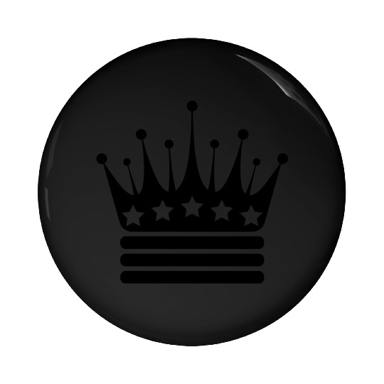 black crown with stars with stripes Pin Buttons