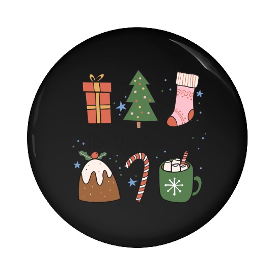Tis the Season Christmas Pin Buttons