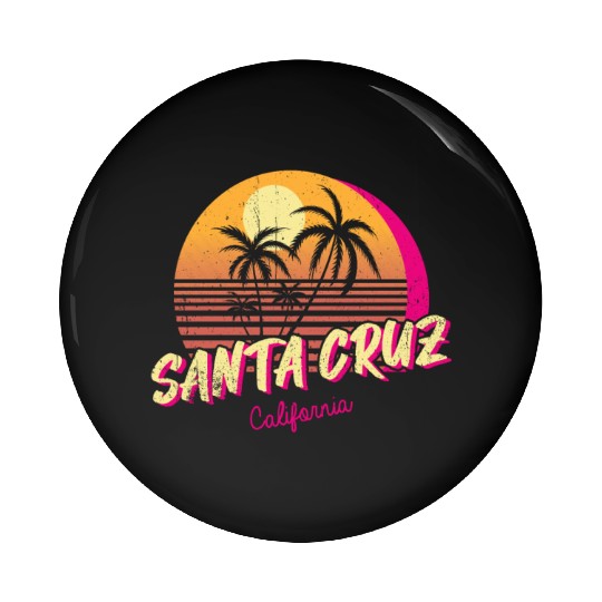 Retro Santa Cruz California Pin Buttons