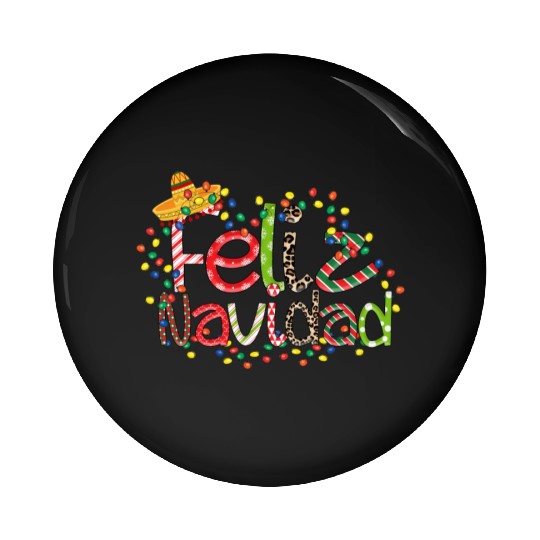 Feliz Navidad Song Christmas Merry Christmas Pin Buttons