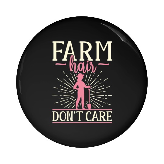 Farming Farmer Girl Female Farm Pin Buttons