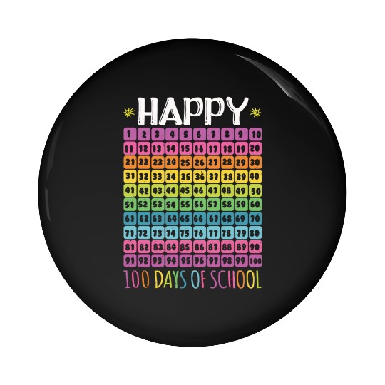 Number Student Happy 100th Day 100 Days Of School Pin Buttons