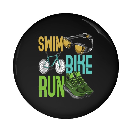 Children Triathlet Swim Bike Run Triathlon Pin Buttons