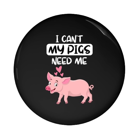 Farm Animal Piglet Farmer Funny Gift Pig Pin Buttons