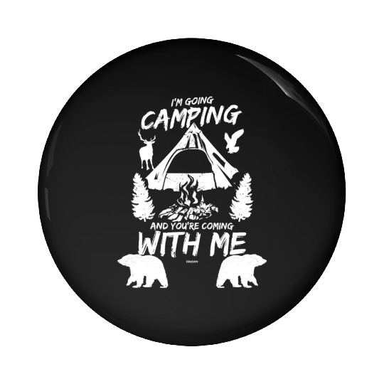 Camping nature animals wilderness mountains forest Pin Buttons