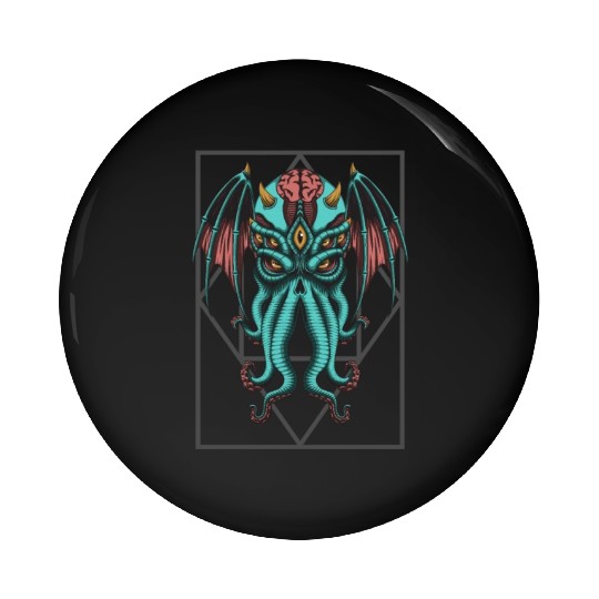 Cthulhu Pin Buttons