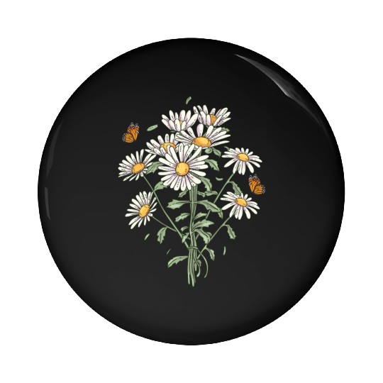 Marguerites Daisy Summer Daisies Flower Garden Pin Buttons