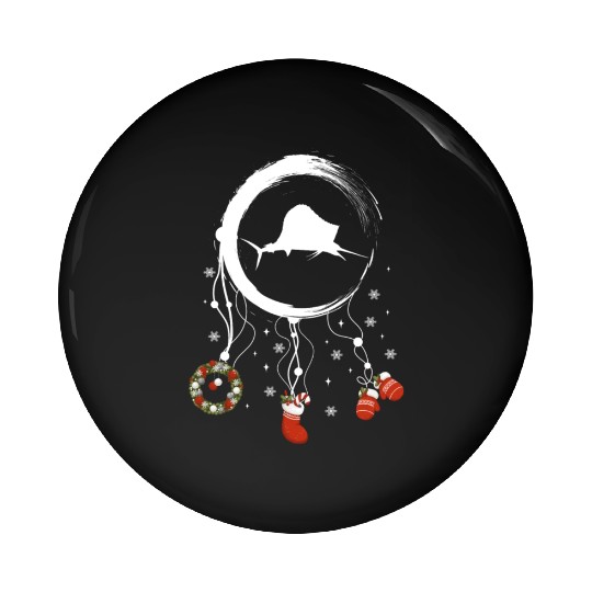 Winter dreamcatcher Christmas Marlin Pin Buttons