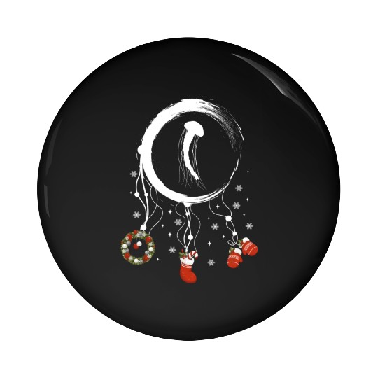 Winter dreamcatcher Christmas Jellyfish Pin Buttons