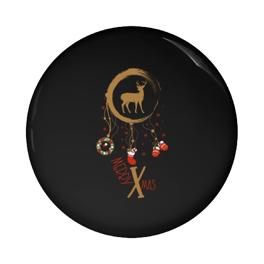 Winter dreamcatcher Christmas Deer Pin Buttons