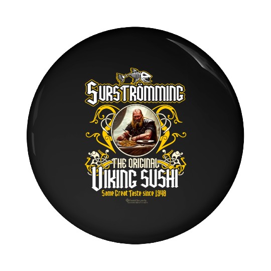 Surströmming Pin Buttons Design Viking Sushi