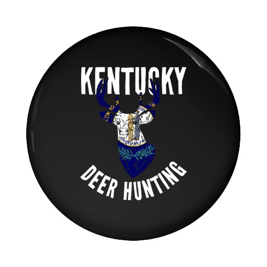 Kentucky Deer Hunting Buck Stag Hunter Pin Buttons
