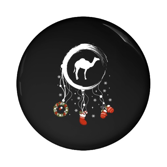 Winter dreamcatcher Christmas Camel Pin Buttons