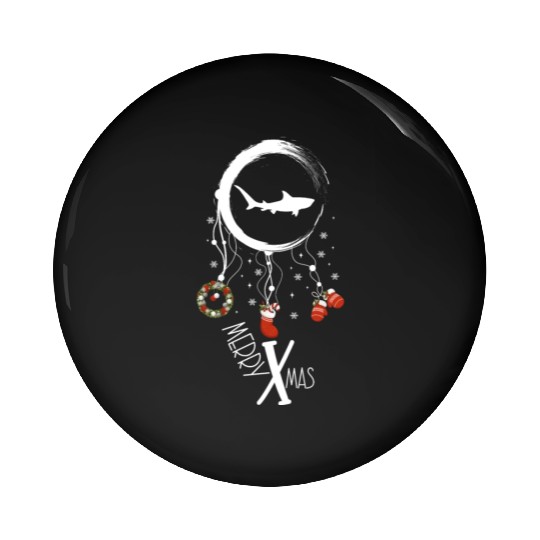Winter dreamcatcher Christmas Tiger Shark Pin Buttons