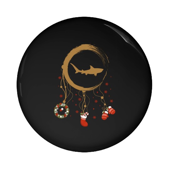 Winter dreamcatcher Christmas Tiger Shark Pin Buttons