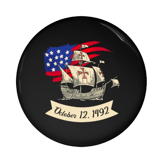 Columbus Day 1492 Pin Buttons