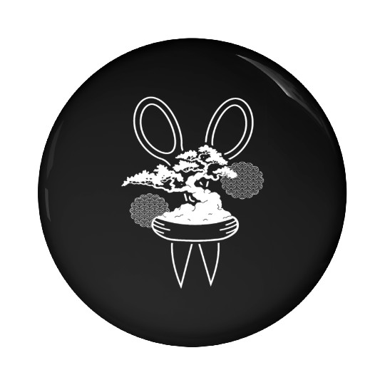 Bonsai Scissors Tree Garden Pin Buttons