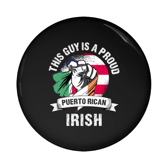 Puerto Rico Flag Ireland Grown Men Boys Guy Pin Buttons