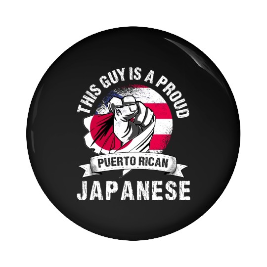 Puerto Rico Flag Japan Grown Men Boys Guy Pin Buttons
