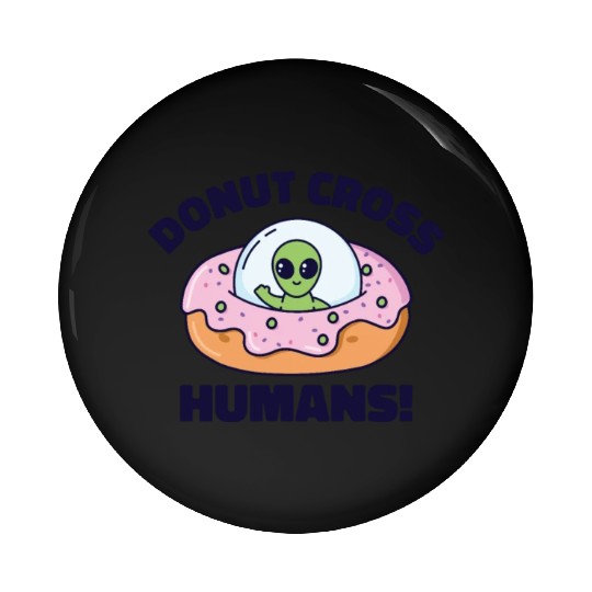 Space Area 51 Donut UFO Cute Alien Head Pin Buttons