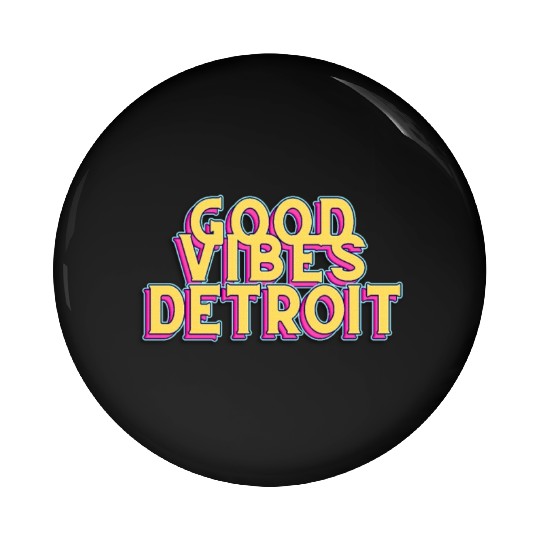 Good V detroit Pin Buttons