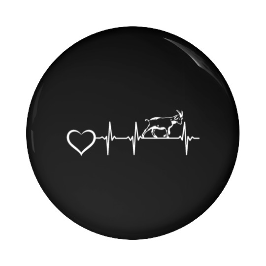 Goat Heartbeat Heart Goat Farm Goat Farmer Goat Pin Buttons