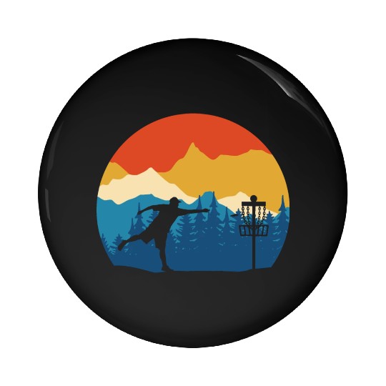 Disc Golf - Disc Golfing Player Ultimate Frisbee Pin Buttons
