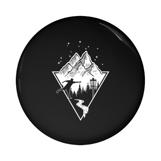 Disc Golf - Disc Golfing Player Ultimate Frisbee Pin Buttons