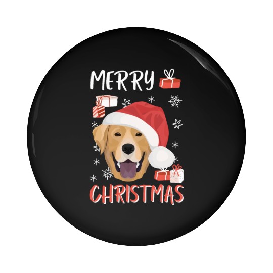 Labrador Merry Christmas Pin Buttons
