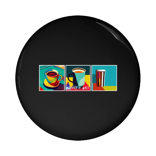 Coffee is Art! Pin Buttons