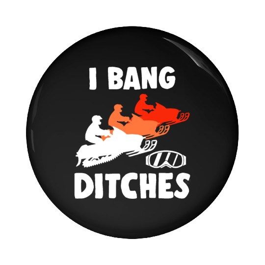 Snowmobile Ride Funny Snowmobiling Motor Dirt Bike Pin Buttons