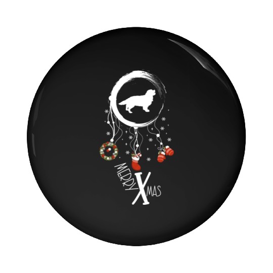 dog dreamcatcher Christmas Cavalier King Charles S Pin Buttons