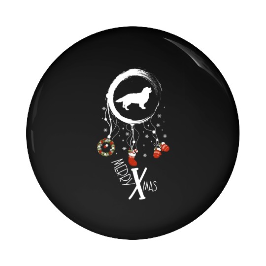 dog dreamcatcher Christmas Cavalier King Charles S Pin Buttons