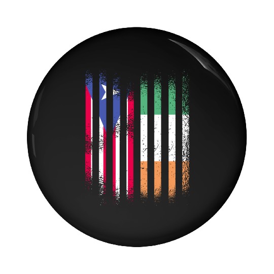 Puerto Rico Flag Ireland Grown Flags Stripes Pin Buttons