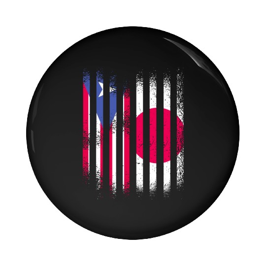 Puerto Rico Flag Japan Grown Country Flags Stripes Pin Buttons