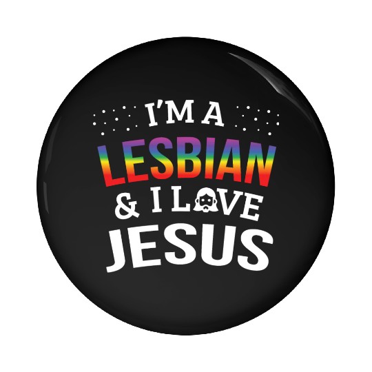 LGBT Gay Pride Lesbian I'm a Lesbian I Love Jesus Pin Buttons