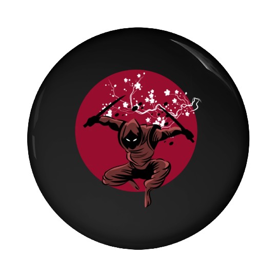 Red Sun Retro Japan Classic 1988 Including Samurai Pin Buttons