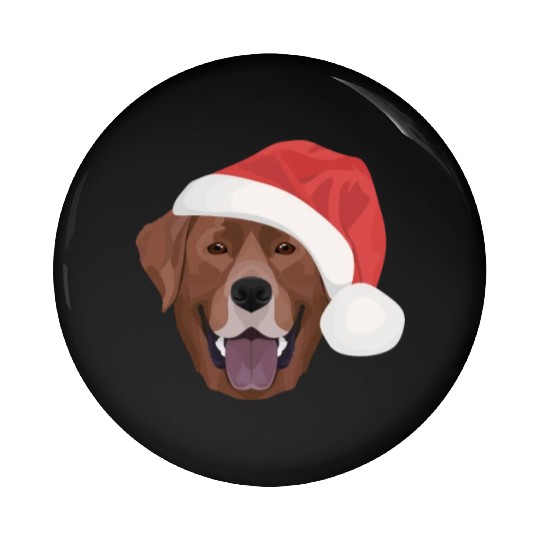 Labrador Merry Christmas Pin Buttons