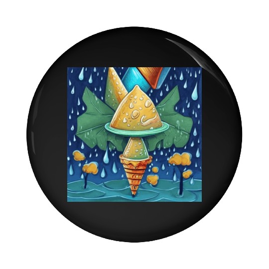 ice cream art Pin Buttons