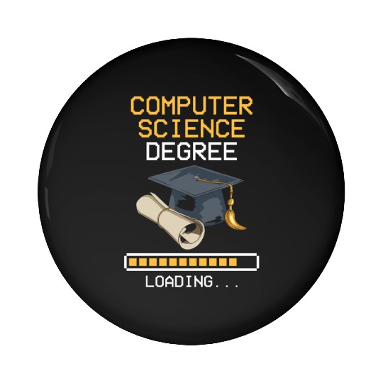 Computer Science Degree Loading Major Bachelor Mas Pin Buttons