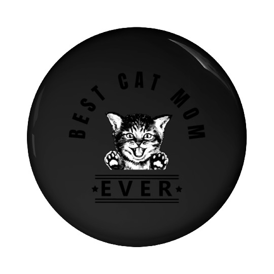 Best Cat Mom Ever Happy Kitten Pin Buttons