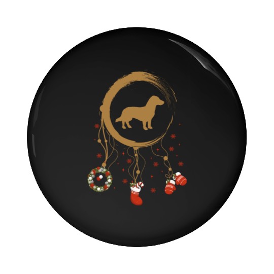 dog dreamcatcher Christmas Drever Pin Buttons