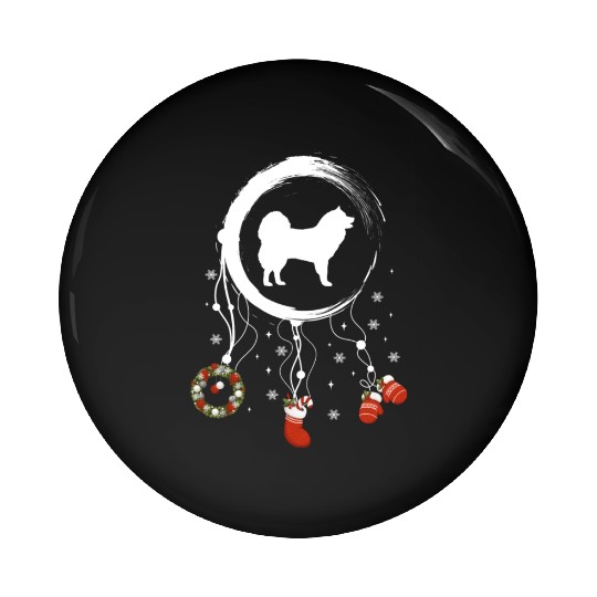 dog dreamcatcher Christmas Eurasier Pin Buttons